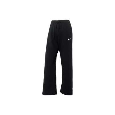  Quần nỉ thể thao nữ Nike màu đen, có dây rút, lót lông cừu, chất liệu dệt kim thoáng khí.