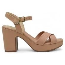 Modare Women's Orthopedic Chunky Heel Sandal With Platform And 9cm High Heel. - 裸色/駱駝色 - 查看 3