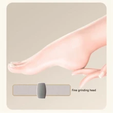 Electric Foot File, USB Rechargeable Lithium Battery (400mAh), 2-Speed Adjustable, LED Light, Cordless Design, Detachable Grinding Head, Suitable For Thick Skin, Portable Foot Care Beauty Tool, Low Voltage ≤36V, Rechargeable Battery, Easy To Use - White - View 6