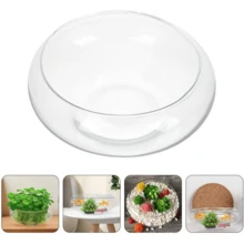 1/2 chiếc bể cá trong suốt, bình hoa, bể cá Betta tròn bằng nhựa 0,74 gallon và chậu trồng thủy canh, hộp đựng cây thủy sinh, chậu hoa thủy tiên, bình hoa miệng rộng 7,8 inch dùng cho cây không khí, cây mọng nước, trang trí bàn tiệc cưới, trang trí nhà cửa. - 1PC - Xem 12