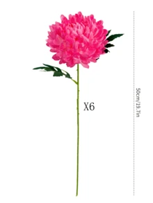 1/3/6支装，50厘米仿真菊花，适用于墙面、客厅、卧室、婚礼、派对装饰、桌面摆放。家居、桌面、厨房、婚礼、餐桌、中心装饰、办公室、花园、户外、房屋、庭院装饰，适合春、夏、秋、冬四季。 - 玫紅色 - 查看 9