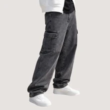 Cargo Pants Graphite Side Pocket Street Urban Street Style Streetwear Faded Graphite Gray - Xám than chì - Xem 10