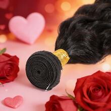 12A Natural Wave Bundles Human Hair 100% Brazilian Unprocessed Virgin Hair Wet And Wavy Hair Bundles Peruvian Deep Wave Hair Valentine's Day Must-Have For Hair Salons & Personal Use - Natural Black - View 3