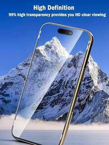 2pcs (High-Definition White) High-Definition Tempered Glass Screen Protector, 9H Hardness, Transparent, Scratch-Resistant, Shockproof, Waterproof, Compatible With IPhone 11/12/13/14 Pro Max/15 Pro Max/16/17 Pro Max - Clear - View 5