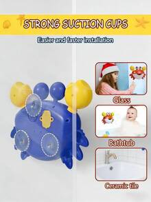 Bubble Blowing Crab, Suction Cup Children's Bathtub Toy, Summer Pool Party Toy, Gift For Boys And Girls - Multicolor - View 10
