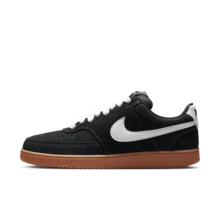 Nike Court Vision 舒適貼合 低筒 板鞋 男女同款 黑白 IO7727-001 - 黑色 - 查看 3