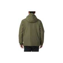 adidas 三條紋字母Logo印花復古夾克棉服 男款 軍綠色 - 軍綠色 - 查看 4