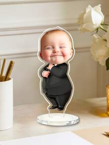 Bộ 1/3/5 món đồ trang trí bàn làm việc bằng acrylic in hình "Baby Boss" theo yêu cầu, đồ trang trí acrylic cá nhân hóa, đồ trang trí bàn làm việc bằng acrylic mừng sinh nhật "Baby Boss", quà lưu niệm độc đáo, đồ trang trí bàn làm việc bằng acrylic in ảnh theo yêu cầu. - Nhiều màu - Xem 6
