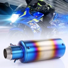 El tubo de escape modificado de la motocicleta universal de 51 mm funciona sin problemas, duradero y resistente al impacto con silenciador - A - Ver 6