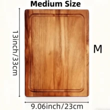 Acacia Wood Kitchen Cutting Board - Chopping Board - Wooden Cutting Board -- Ideal For Meat, Cheese, Bread, Vegetables And Fruits, Kitchen Utensil With Juice Groove, Perfect Holiday Gift For Chefs, Multi-Functional Kitchen Tool, Food Tray, Elegant Design, Durable Kitchen Accessory, Cheese Tray, Halloween/All Saints' Day/All Hallows' Day, Cutting Board, Kitchen Utensils - Brown - View 14