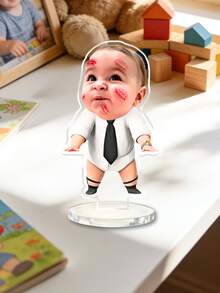 Customized Boss Baby Acrylic Stand Decor + 1/3/5 Pcs Personalized Desktop Decorations, Suitable For Wedding Souvenirs, Birthday Party Supplies, Valentine's Day Gifts, Easter Commemorative Items, Family Gatherings Decor, Baby Shower Prizes, Family Reunion Memorabilia, Couple Commemorative Items - Normal - View 7