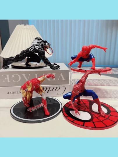 [New Arrival Hot Selling] Hot Selling Marvel Avengers Figurine, Anime Collectible Doll, Car Decor, Collection Display, Party Decoration, Birthday Gift, Student Essential, Office Desk Decor, Suitable For Multiple Scenarios!
