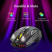 ATTACK SHARK * FREEWOLF X18 2.4G Wireless Mouse, 2400 DPI Windows/ PC/ Office/ Gamer, New Year 2026, Gift For Kids, Holiday - Black Star/ Black - Multicolor - View 4