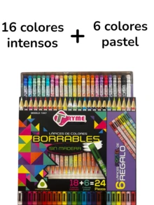 24 Lapices de Colores Borrables Office  School Supplies Writing  Correction Supplies Pencils Colored Pencils Piezas Colores Borrables oficina escuel - Normal - Ver 3