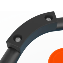 Carousel Sensory Swivel Chair With Non-Slip Metal Base - Orange - View 3