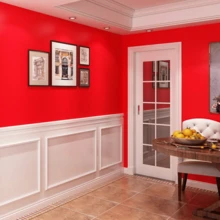 1 Roll Red Self-Adhesive Wallpaper, PVC Peel And Stick Wallpaper, Thick Waterproof Easy To Apply And Remove, No Residue, Suitable For Bedroom, Living Room, Ceiling, Countertop, Cabinet, Furniture And Home Renovation, Easy To Cut And Install - Red - View 8