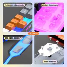 UltraMax ULT-026T RGB Semi-Mechanical Gaming Keyboard, Full Size (100%), ABNT2 Format - trắng - Xem 10