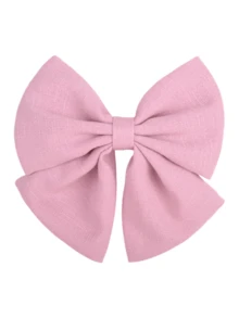 1/2pcs Satin & Chiffon Bow Hair Clips, New Candy Color Large Barrettes, College Style, No Card Paper, Suitable For Daily Use - 彩色 - 查看 22