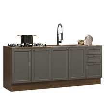 MADESA Baker's Racks - Brown and Grey - View 2