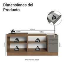 MADESA Baker's Racks - Brown and Grey - View 3