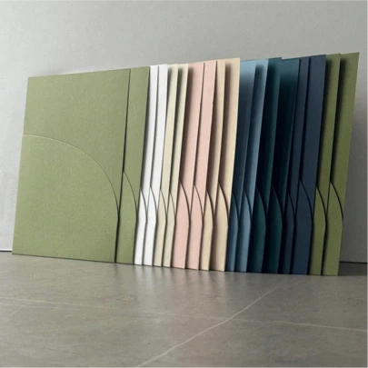 10pcs Pocket Style Wedding Invitation Envelopes, Minimalist Design Suitable For Engagement, 15th Birthday, Christening Etc., 5*7 Inch Invitation Size, DIY Invitation Cards, Customizable Pocket