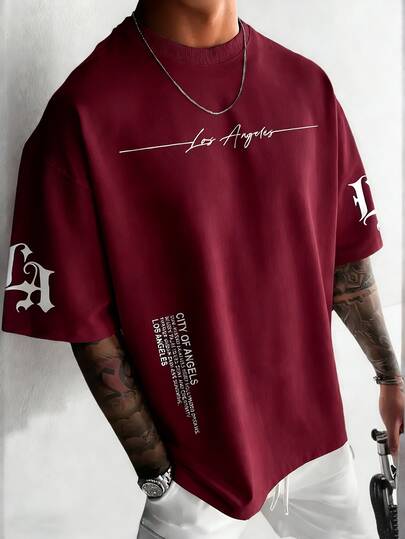  Zrgoth Men's Casual Versatile Simple Printed Element Short Sleeve T-Shirt