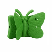 COSHANO Funda para iPad Mini, iPad Mini 2, iPad Mini 4 carcasa para niños, alas de mariposa soporte protector de tablet - Verde - Ver 2