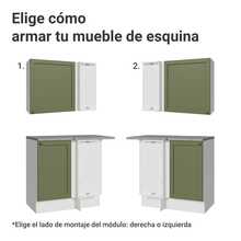 Cocina Integral Completa Modular Madesa Vik 399cm BV - Blanco y Verde - Ver 9