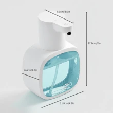 White Foaming Touchless Automatic Soap Dispenser – 500ml Hand Soap Dispenser, Wall-Mountable & Countertop, USB Rechargeable, Adjustable Foam Volume, Waterproof, Perfect For Home Or Small Offices, Pet Care, Stylish Gift Option - 白色泡沫 - 查看 4