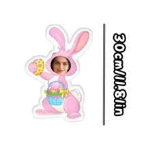 Customizable Cat Photo Pillow DIY Pet Memorial Gift 3D Animal Image Pillow Personalized Lost Dog Gift Dog Photo Cushion Christmas Gift - Easter Pink Bunny - View 10