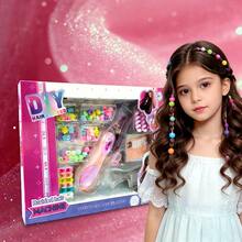 1 Peça Kit de Ferramenta Multifuncional DIY para Trançar Cabelo, Acessórios Coloridos de Contas para Tranças de Cabelo, Ferramenta de Penteado Versátil, Conjunto Feito à Mão para Penteados de Tranças Personalizados - Multicolorido - Visão 7
