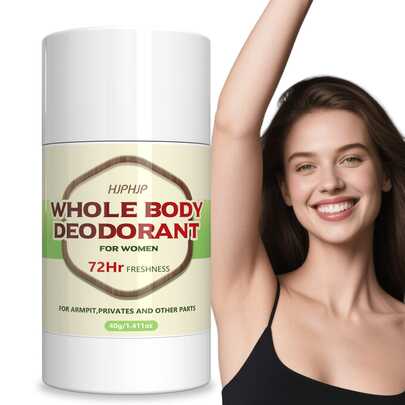 HJPHJP 女士全身香体棒，身体香氛棒，72小时长效控油，适用于全身，保湿清爽配方，持久留香，中和汗味，适合日常使用和运动前准备，40克