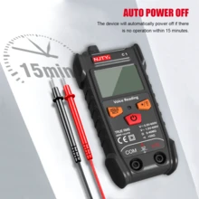 NJTY 1pc T1 Smart Mini Digital Multimeter, True 4000 Counts Voltmeter Auto Range Test Voltage Meter Continuity Resistance NCV Tester, For Household Electrician DIY, Professional Tool - Black - View 12