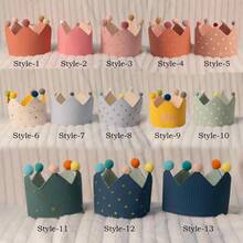 个性化一周岁生日皇冠，定制儿童名字生日皇冠，生日派对帽，棉质幼儿皇冠，个性化礼物，一周岁生日皇冠，一周岁生日礼物，一周岁生日，生日皇冠，布艺生日帽，儿童生日皇冠，幼儿生日，幼儿皇冠，宝宝一周岁生日，布艺皇冠，个性化礼物，节日礼物，圣诞礼物 - 蠟燭生日皇冠 - 查看 9