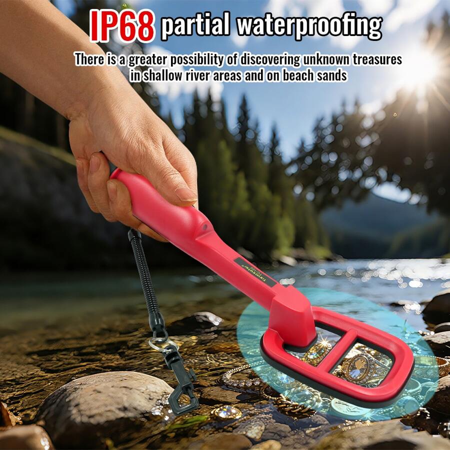 1pc TC-120 Handheld Metal Detector - Pulse Induction Locator, Suitable For Diving And Treasure Hunting, 4.2 Inch Coil, LED Flashlight, Batteries Not Included