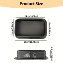 High-Quality Non-Stick Carbon Steel Springform Cake Pan Featuring A Removable Base, Designed To Be Leak-Proof And Easy To Clean, Ideal For Making Cheesecakes, Brownies, And Festive Cakes During The Holidays, Equipped With A Secure Latch - Grey - View 8