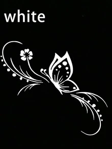 1pc Fashion Butterfly Car Sticker, Reflective Butterfly Flower Eyebrow Engine Hood Car Decal - Butterfly Car Decals - View 15