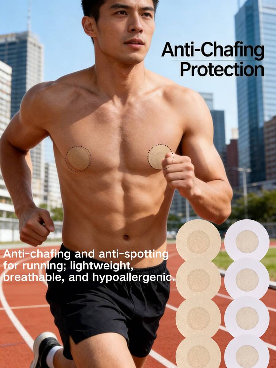 100/50pcs Disposable Round Nipple Covers, Non-Woven Fabric Nipple Pasties, Sports Bra Invisible Nipple Covers - Apricot - View 1