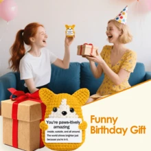 4pcs/Set Handmade Crochet Desktop Decor Ornaments, Cute Sci-Fi Style Handmade Dolls, Ideal Birthday/Friendship Gift For Best Friends, Sisters, Mom, Grandma, Coworkers, Family, Keychain, Positive Emotion Support, Creative Party/Christmas/Valentine's Day/Thanksgiving Plush Doll Decoration - Multicolor - View 4