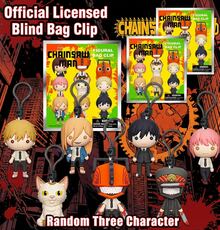 Crunchyroll 1/3pcs CHAINSAW MAN Officially Licensed 3D Foam Bag Clip Blind Bag Random Character Collectible Anime Character Bag Accessory Denji Makima Power - Yellow - View 2