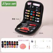 27pcs Set Portable Household Sewing Tool Needle And Thread Box Set Sewing Thread Set Needle And Thread Bag - Multicolor - View 7