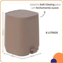 Aura 6L Pedal Bin, Ou Brand - Kitchen Bathroom - 黑色 - 查看 5