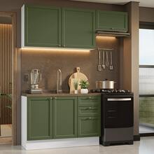 Cocina Integral Completa Modular Madesa Vik 180cm BV - Blanco y Verde - Ver 1