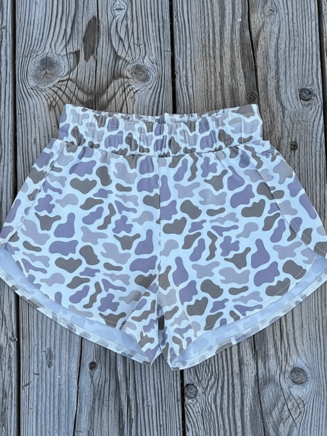 Fashion High Waist Camo Sweat Shorts For Women, Ladies Bottoms For Daily Wear - 麥肯 - 查看 1