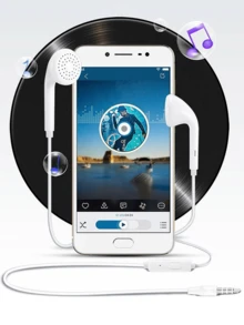 有线耳机 3.5mm 插孔 耳塞式耳机 音频耳机 电子通话和音乐 低音立体声 入耳式耳机 耳麦 耳麦 兼容 iPad/PC - 白色 - 查看 8