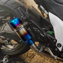 El tubo de escape modificado de la motocicleta universal de 51 mm funciona sin problemas, duradero y resistente al impacto con silenciador - A - Ver 9