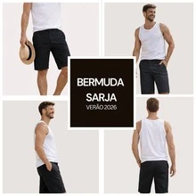 Men's Bermuda Jeans Twill Shorts Men's Jeans - màu đen - Xem 3