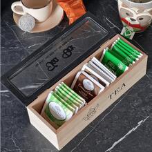 Caja Organizadora Para Té/café Madera 3 Compartimentos Minimalista - Caja Té - Ver 3