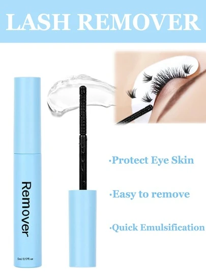 1pc Lash Remover 5 ML, Cluster Lash Glue Remover, DIY Eyelash Remover, Eye Lash Glue Remover For False Eyelashes, Quick Emulsification,Easy Removing Lash Bond And Seal (Remover,5ml) At Home Lash Bond Remover For Self-Application