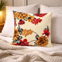 1 Cushion Cover With Zipper 40x40 Collection 2024 Gorgeous - FLORAL - RED FLORAL - View 2